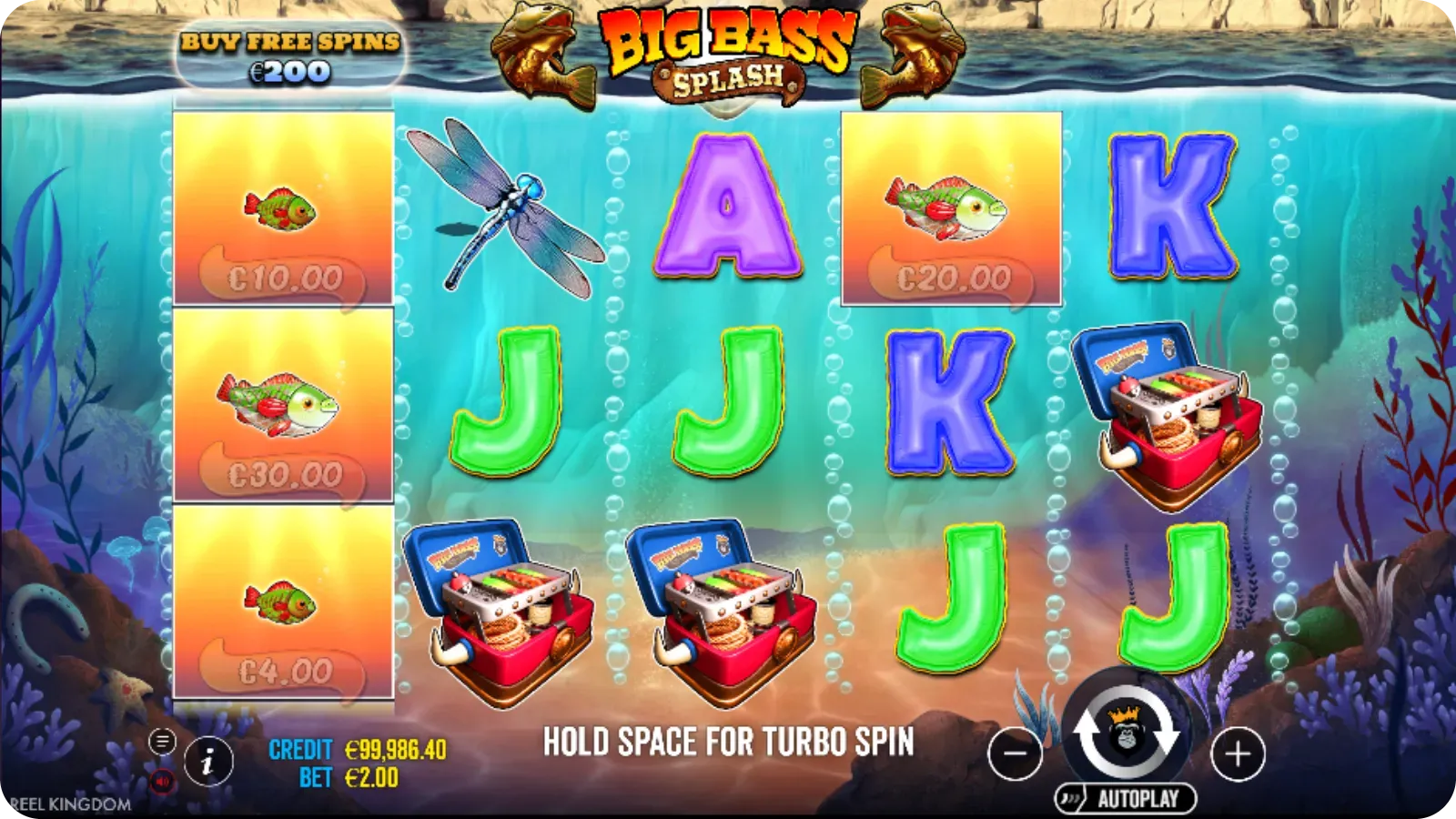 4 Money-symbolen op de rollen met een totale winst