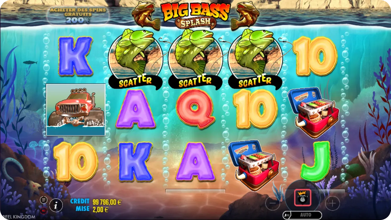 3 Scatters déclenchent les tours gratuits