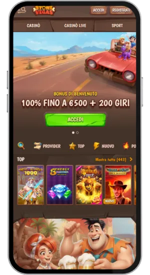 Homepage di un casino con la slot Big Bass Splash nella sezione Giochi Popolari